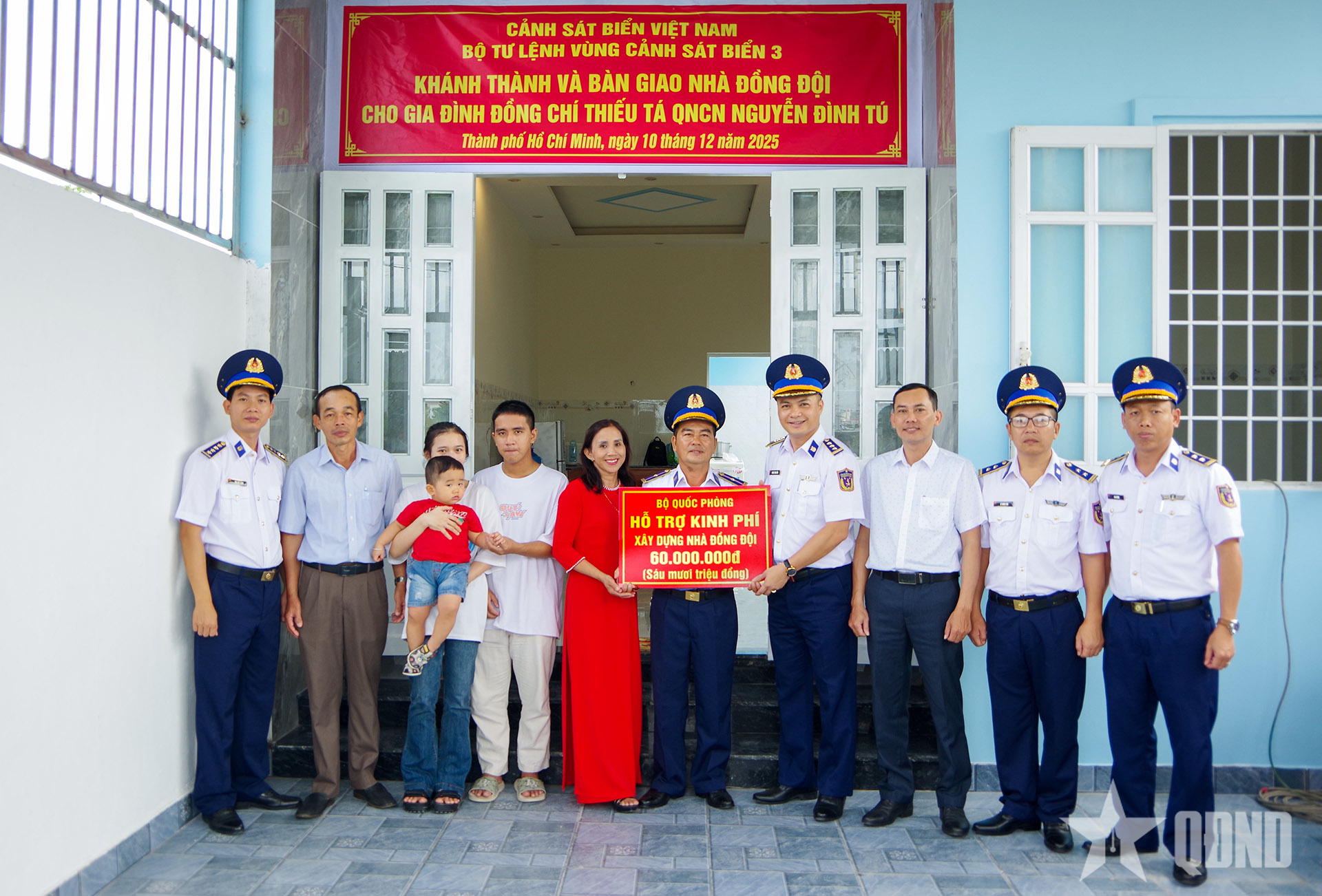 Vùng Cảnh sát biển 3 khánh thành, bàn giao Nhà đồng đội